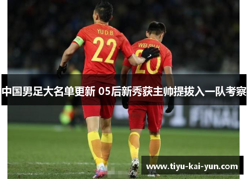 中国男足大名单更新 05后新秀获主帅提拔入一队考察